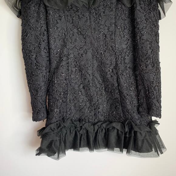 Revolve Camila Coelho Suzette Off Shoulder Mini Dress Black Small - Picture 11 of 16